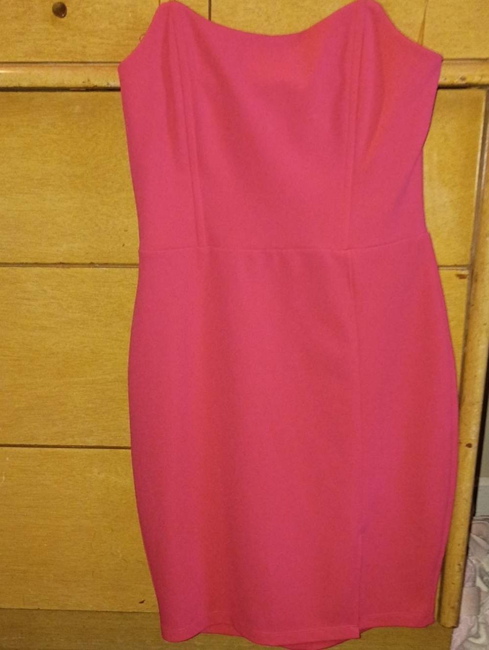 Charlotte Russe Hot Pink Strapless Sheath Dress